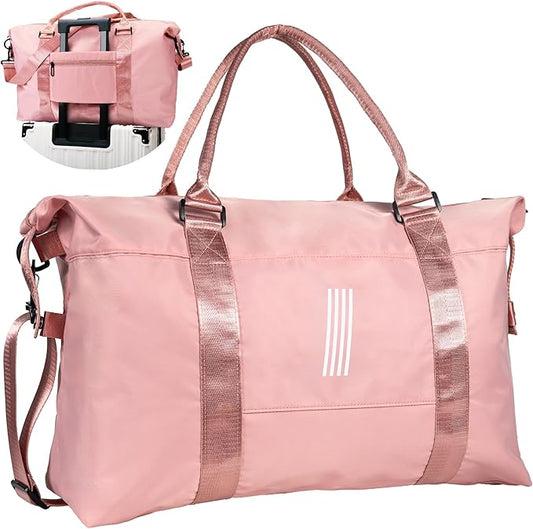 Cool Stuff for Teen Girls, Personalized Gifts, Initial Travel Duffel Bag, Personalized Weekender Bag,Monogram Overnight Bag, Customizable Gifts for Girls Age 6-8 8-10 11-12 (Letter I)