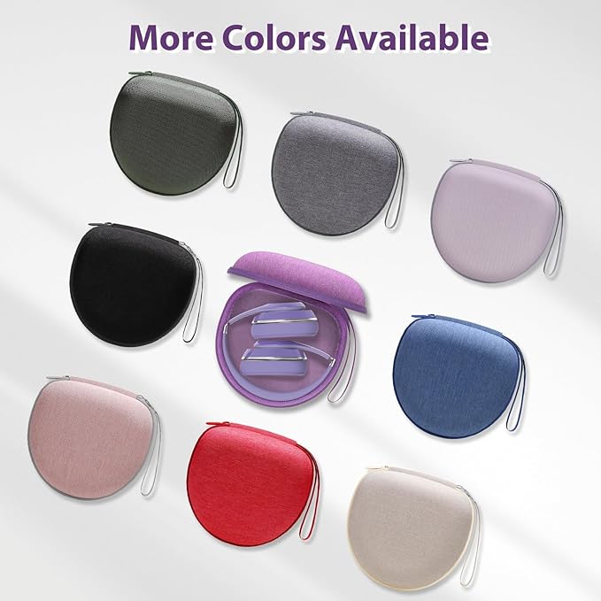 Headphone Headset Case for JLab JBuds Lux ANC/JLab Go Lux ANC/Lorelei X8/Beats/JBL/TOZO/BERIBES/Picun/KVIDIO Noise Cancelling Over-Ear Foldable Headphones (Purple)