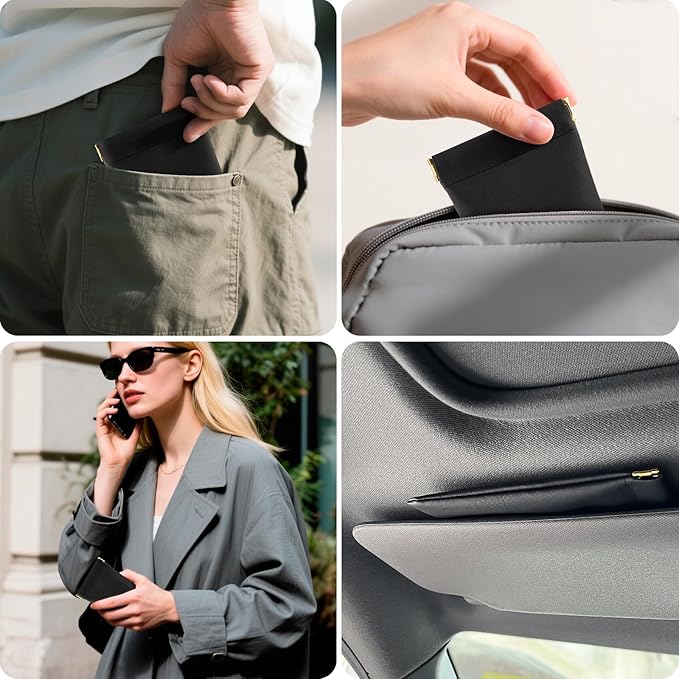 3 pack leather eyewear case PU soft sunglasses bag squeeze top portable lightweight eyewear case for men and women