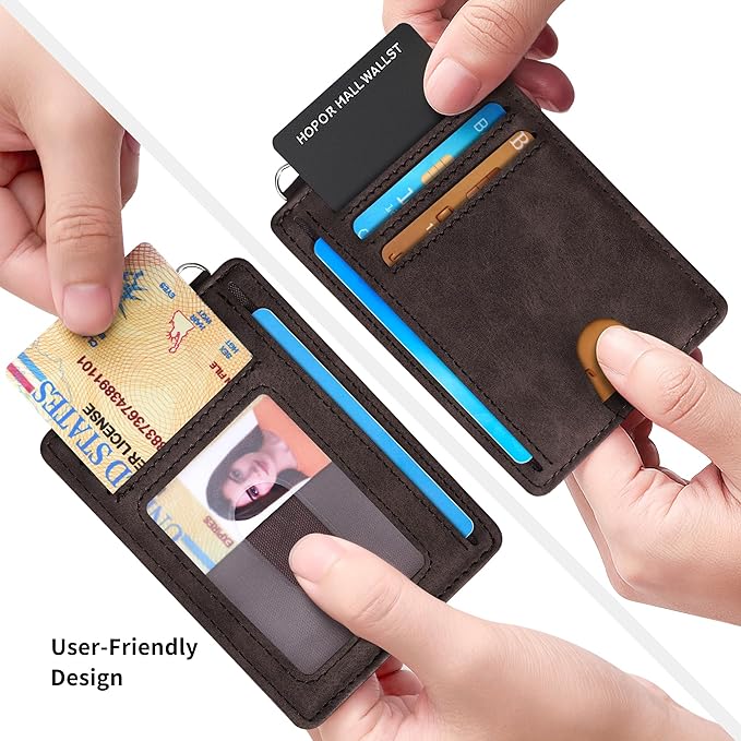 Mayski Slim Wallet, Credit Card Holder for Women, Minimalist Front Pocket RFID Blocking Card Cases, Small Wallet Women Men(MF Coffee)