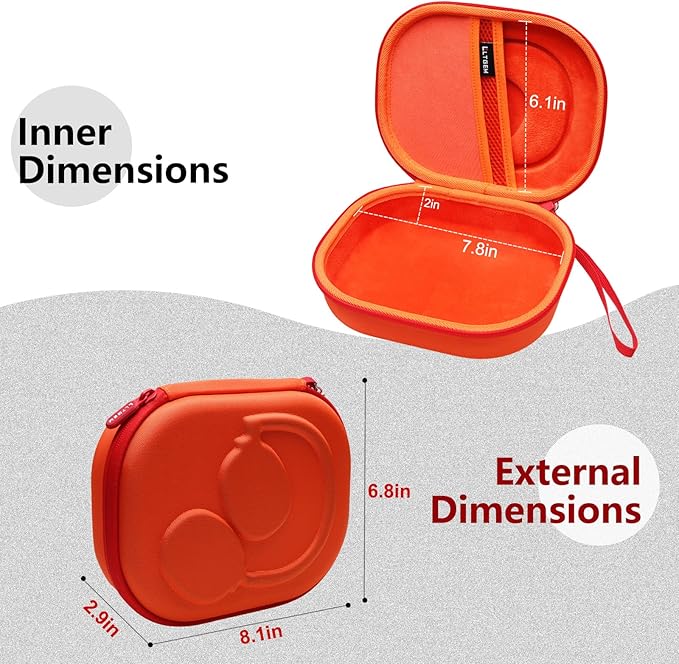 LTGEM Case Compatible with JBL Tune 770NC / 510BT / 720BT / 520BT / 520C / 670NC, for JBL Live 770NC / 670NC / 680NC / 780NC Headphones, Orange