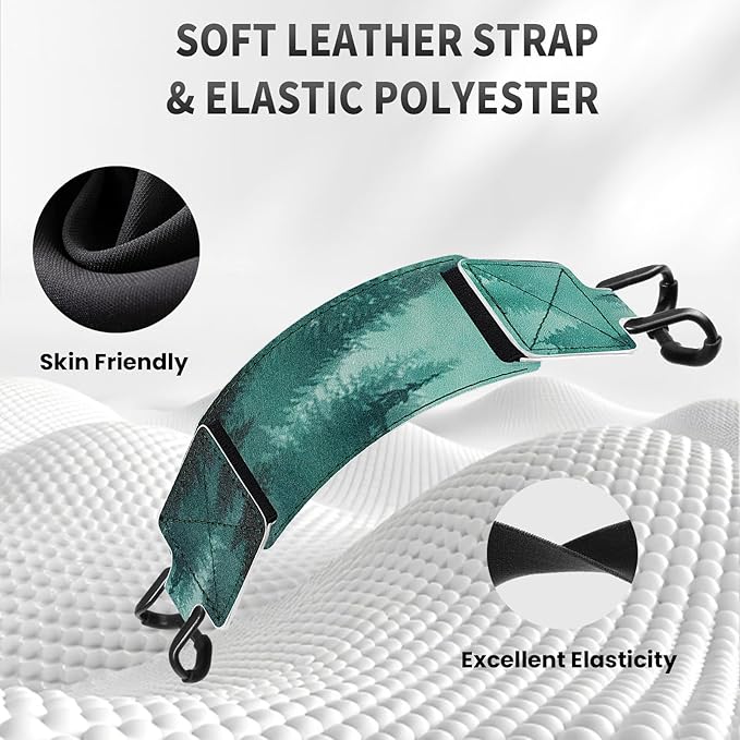 MoKo 2 Pack Security Hand Strap for 6-8" eReaders Fire Tablet -Kindle/Kobo/Voyaga/Lenovo/Sony E-Book Tablet, High-Elasticity Versatile Hand Strap Lightweight Finger Grip Holder, Emerald+Forest Green