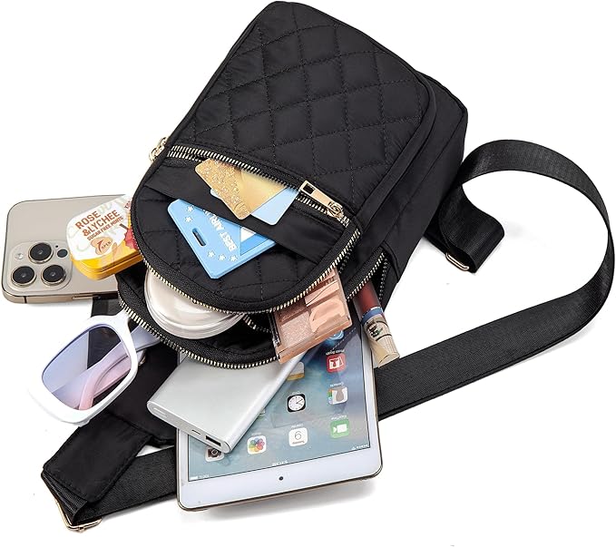 Banelu Small Sling Bag Crossbody Sling Backpack for Women, Chest Bag Cross Body Bags Crossbody Purse for Outdoors Hiking Traveling