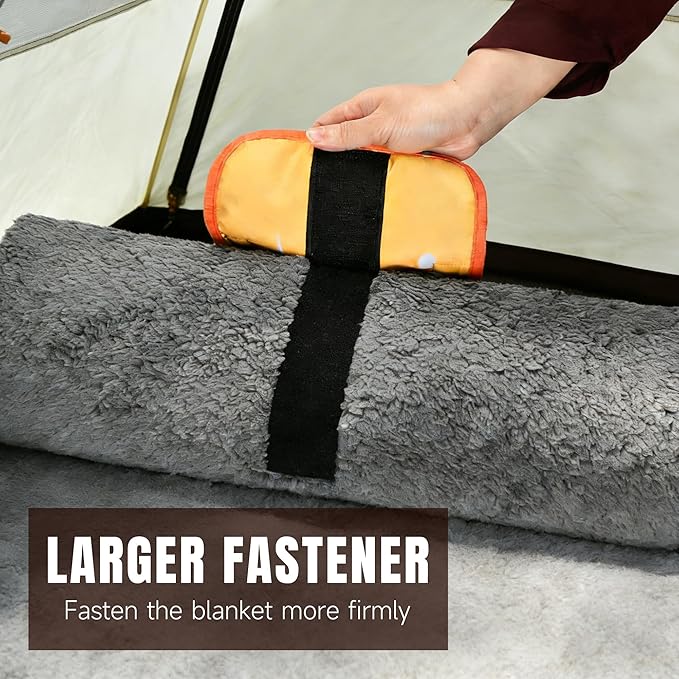 Tirrinia Waterproof Outdoor Blanket with Sherpa Lining, Windproof Triple Layers Warm Comfy Foldable for Camping Stadium, Beach, Picnic, Grass, Concerts, Car, Dog, 51''X 59'' & 59''X 80''