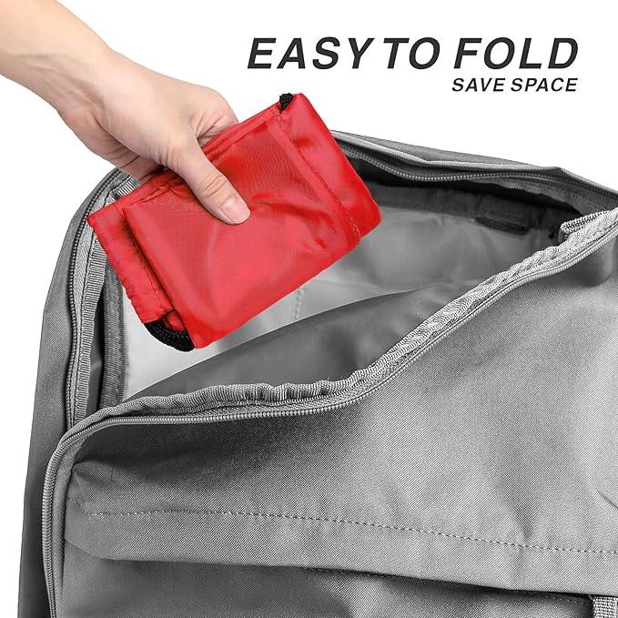 Drawstring Backpack Sports Water Resistant String Bag Sport Gym Sackpack for Women Men Large with Zipper, Red