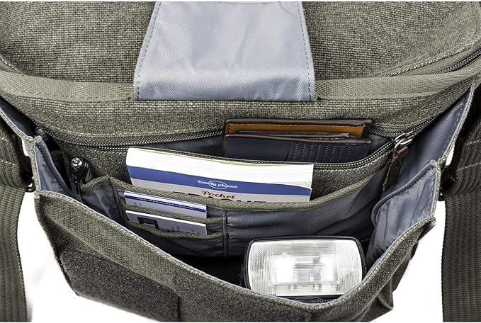 Think Tank Retrospective 20 V2.0 Canvas Shoulder Bag for Mirrorless or Standard DSLR Cameras and Photo Accessories - Pinestone - X-Large