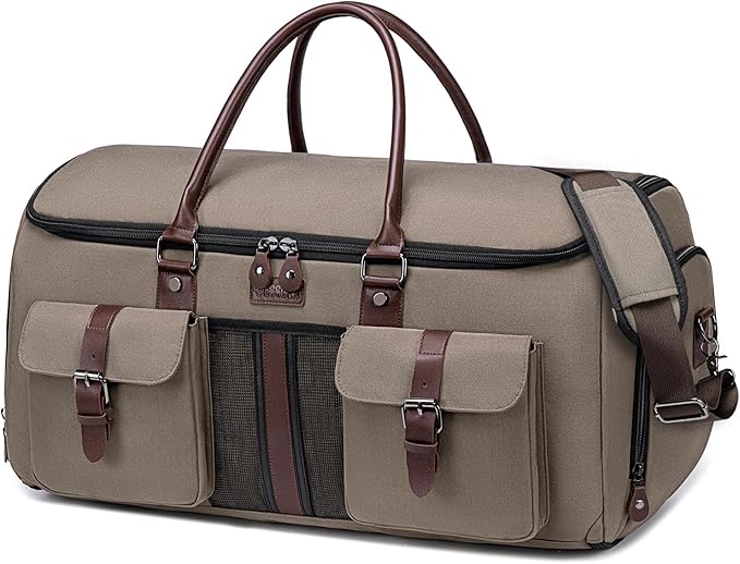 Carry on Garment Bag for Travel, Convertible Garment Duffle Bags for Men Women - 2 in 1 Hanging Suitcase Suit Travel Bags with Shoe Compartment