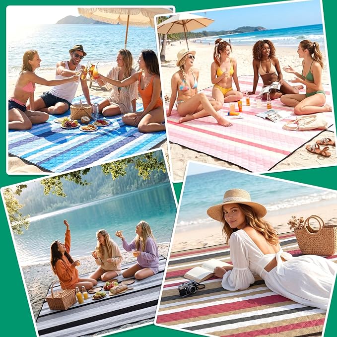 Waterproof Beach Blanket Picnic Outdoor Camping Mat Women Men Christmas Xmas Birthday Cool Ideas Best Friend Teacher Mother Day Mom Grandma Coworker Boss Bestie Adult Thank You Appreciation