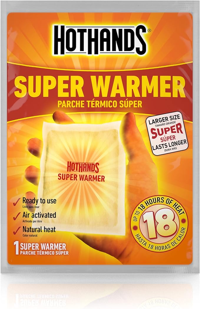 HotHands Body & Hand Super Warmers - Long Lasting Natural Odorless Air Activated Warmers - Up to 18 Hours of Heat - 10 Individual Warmers
