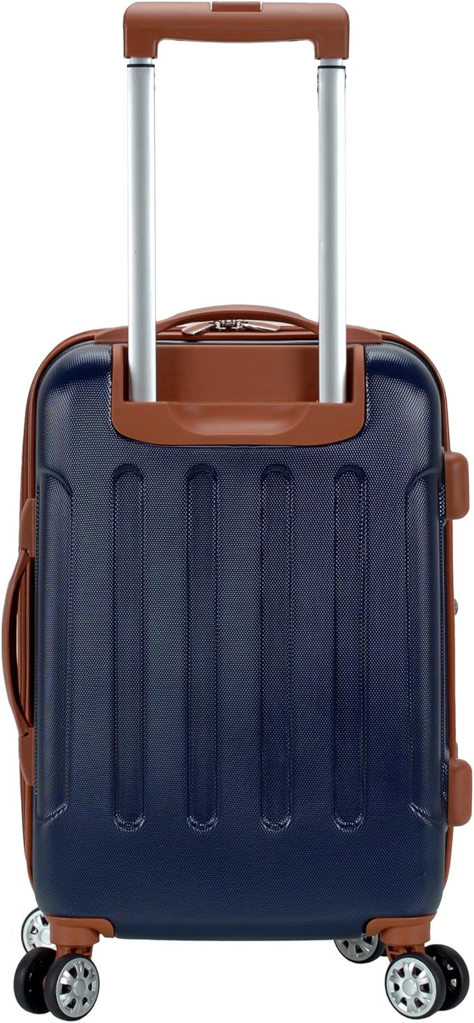 Rockland London Hardside Spinner Wheel Luggage, Carry-On 20", Navy