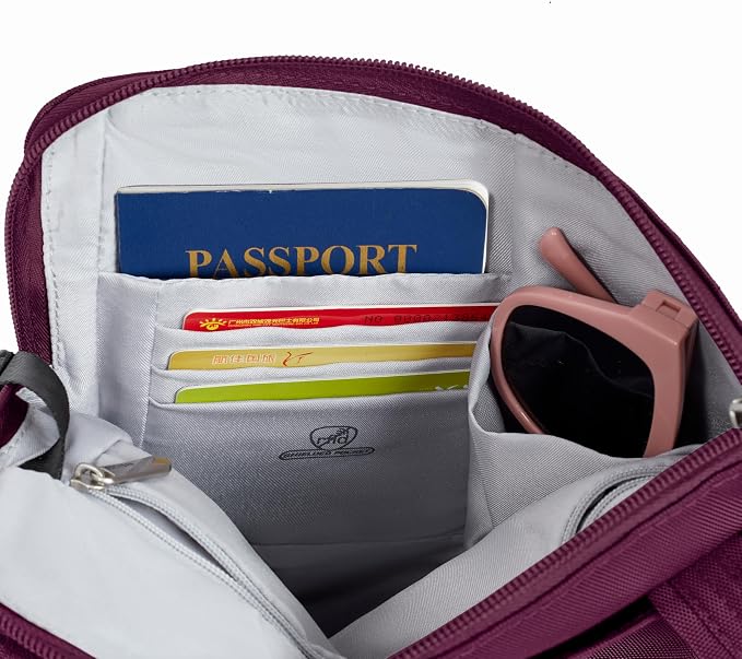 Travelon Anti-theft Classic Slim Double Zip Crossbody
