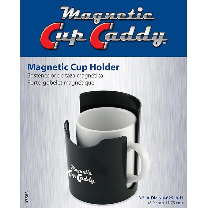 Master Magnetics Magnetic Cup Holder - Caddy for Bottles, Glasses, and Cans - Fits on Fridge, Lawnmower, Forklift, Cart, or Ladder - Heavy-Duty Magnet, (Pack of 6)