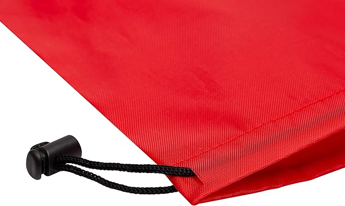 PALTERWEAR Drawstring Pouch (7 x 9 Inch, 12 Pack, Red) Nylon Cinch Bag with Toggle for Travel, Gym and Storage
