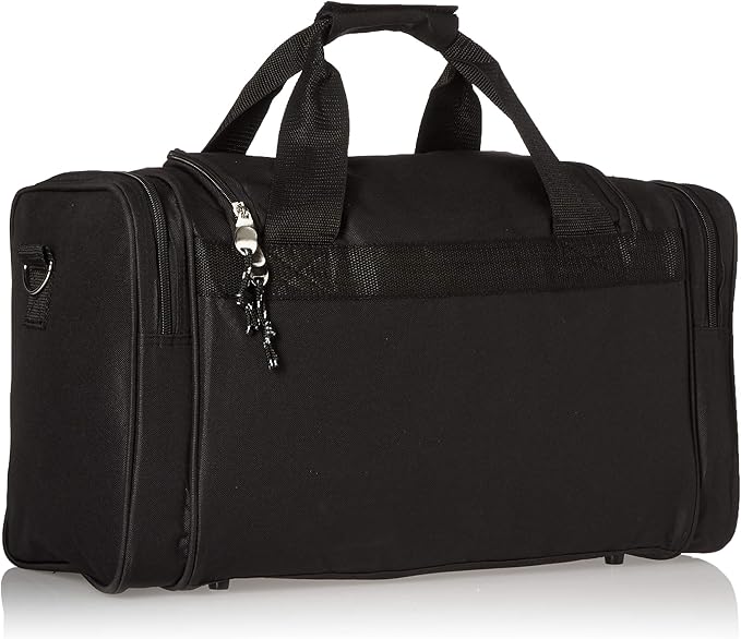 Rockland Duffel Bag, Black, 18.5 in X 10.5 in X 8.5 in (Pack of 12)