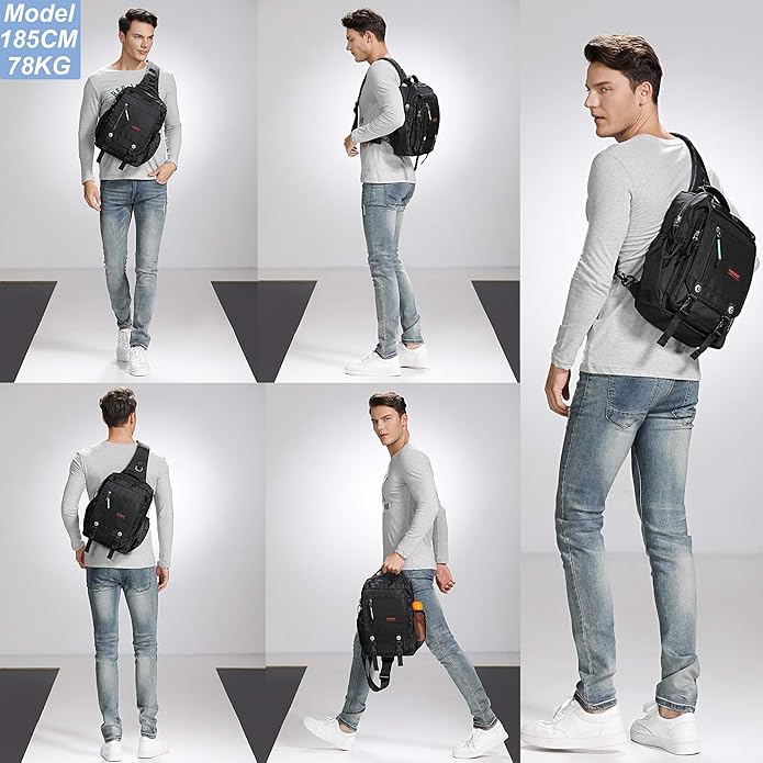 NICGID Sling Bags Chest Shoulder Backpacks, Laptop Backpack Crossbody Messenger Bag Travel Outdoor Men Women