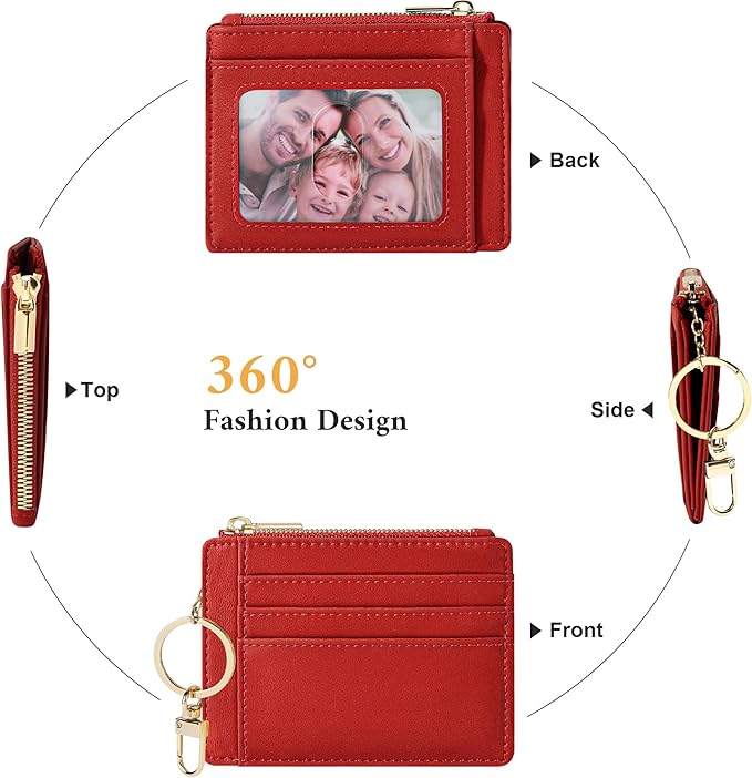 Sodsay Card Case Slim Front Pocket Wallet for Women Credit Card Holder with Keychain | Slim, Credit Card Holder, Front Pocket, with Keychain | Slim