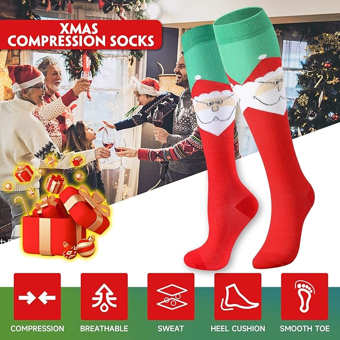 bropite Compression Socks for Women & Men Circulation-Support Knee High Socks 20-30 mmhg-Best for Running,Medical,Nurse,Travel