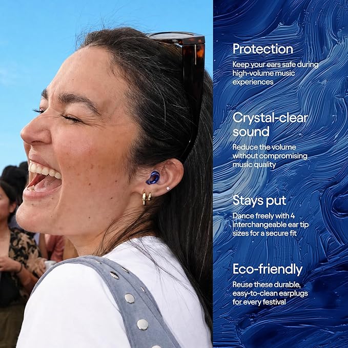Loop Experience 2 Ear Plugs – Stylish Certified Hearing Protection for Concerts & Festivals, Live Events, Musicians, Sports, DJs and Nightlife – 17dB Noise Reduction Earplugs (High-Fidelity)