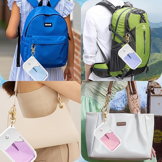 MEMOVAN Hand Sanitizer Spray Case Compatible with Touchland with Keychain for Power Mist and Glow Mist