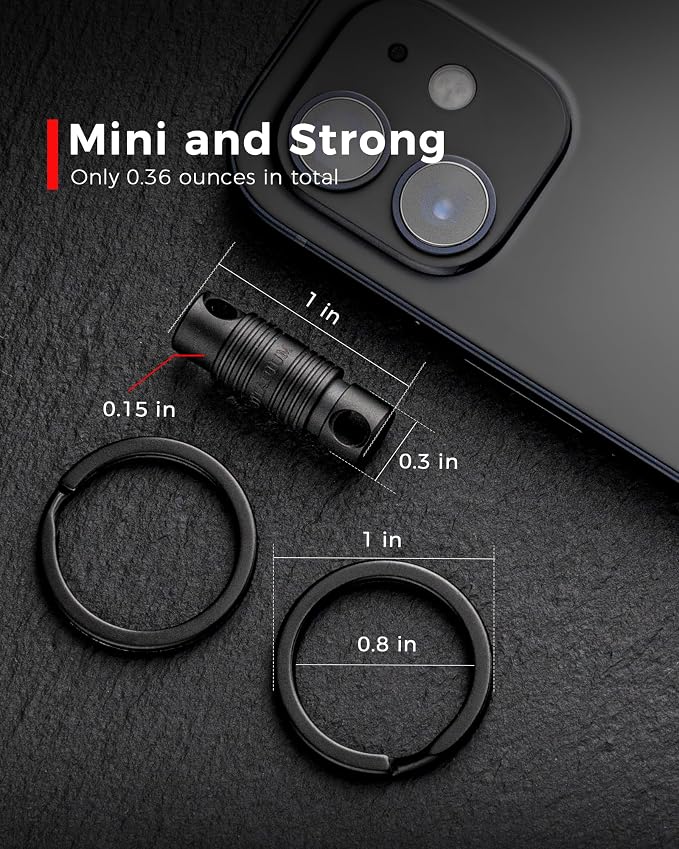 FEGVE Titanium Quick Release Swivel Keychain, Pull Apart Detachable Keychain Heavy Duty Car Key Holder with Key Rings