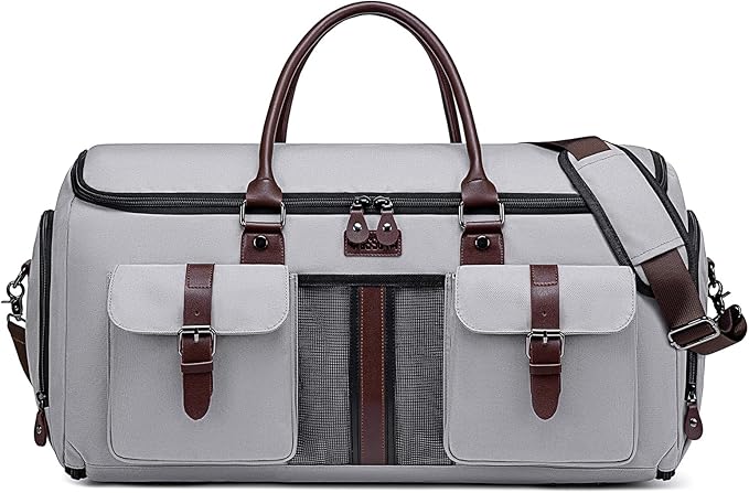 Carry on Garment Bag for Travel, Convertible Garment Duffle Bags for Men Women - 2 in 1 Hanging Suitcase Suit Travel Bags with Shoe Compartment