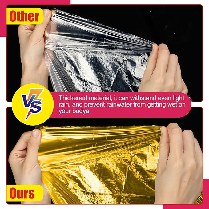 Handepo 150 Pack of Adult Rain Ponchos with Hood, Disposable Rain Ponchos, Plastic Raincoat Poncho for Adult Homeless