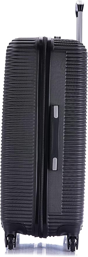 InUSA ROYAL Hardside Luggage Set with Spinner Wheel | Spacious Travel Suitcases with Ergonomic GEL Handle and Studs | (20/28/32) 3 Piece Luggage Set | Black