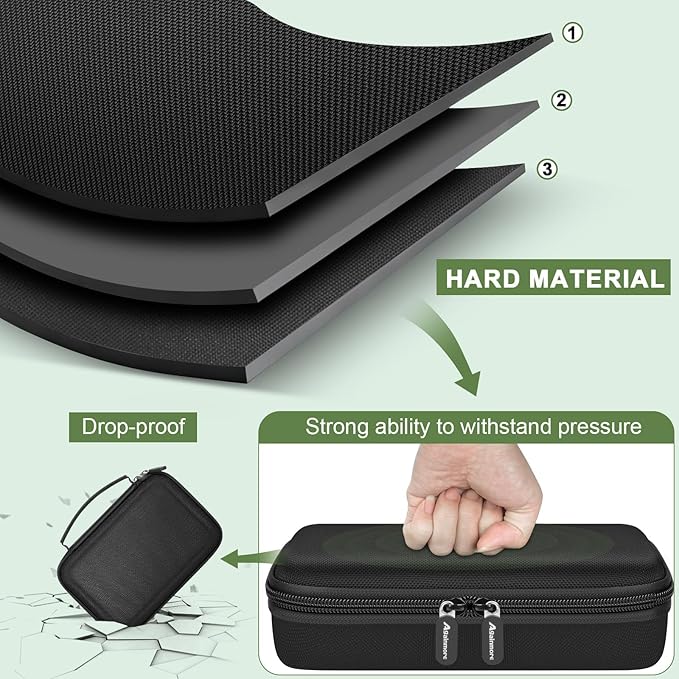 Hard Travel Case for MANSCAPED/for Wahl/for MANSPOT/for SHPAVVER Beard Trimmer for Men, Portable Electric Razor Bag with Handle & Mesh Pocket for Oil, Brush and USB Accessories(Box Only)