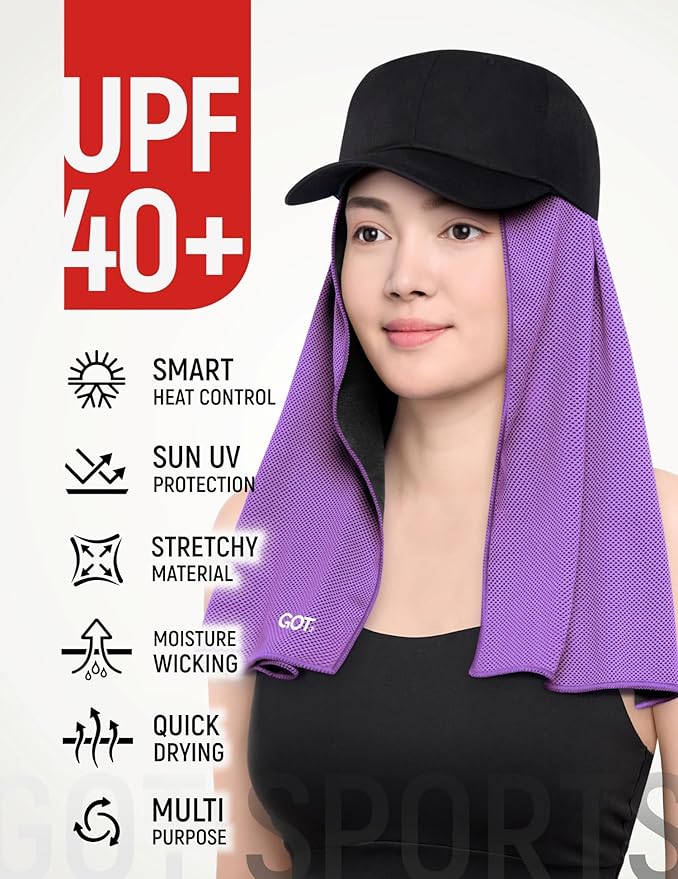 GOT Sports Cooling Towel (40" x 12") – Instant Cooling Neck & Face Wrap, Sweat Towel for Gym, Workout, Running & Extreme Heat