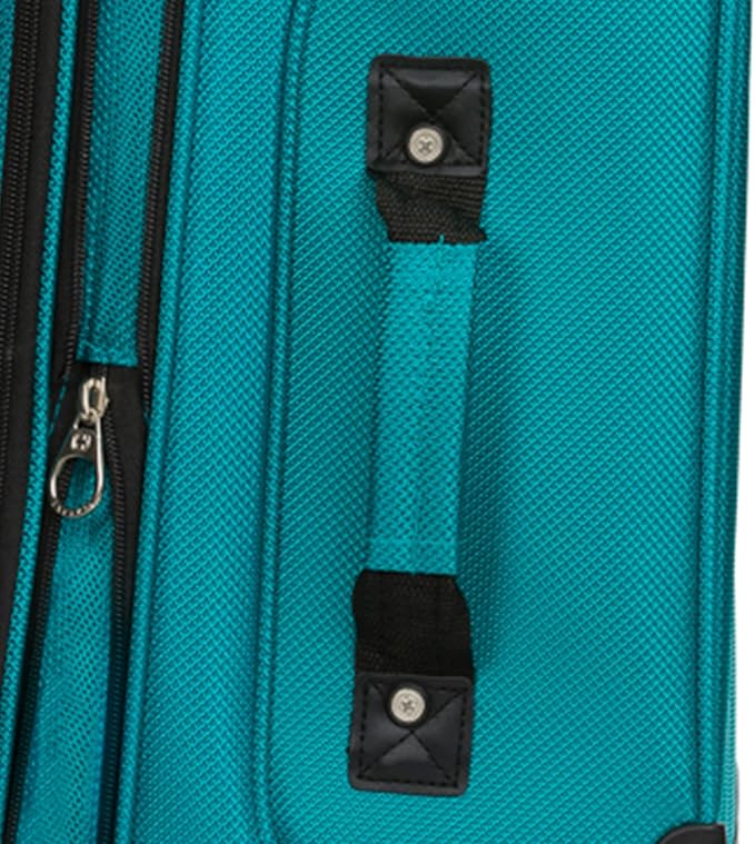 SWISSGEAR Sion Softside Expandable Spinner Luggage Durable Lightweight Travel Suitcase, Teal, Carry-On