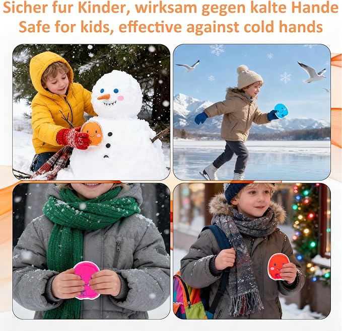 Reusable Snap Warmer Bags Hand Warmer Clicks Small Bag Gel Hand Warmer Cute Lasting Warmer for Camping, Outdoor, Boil Click Heat Pocket Hand Warmer