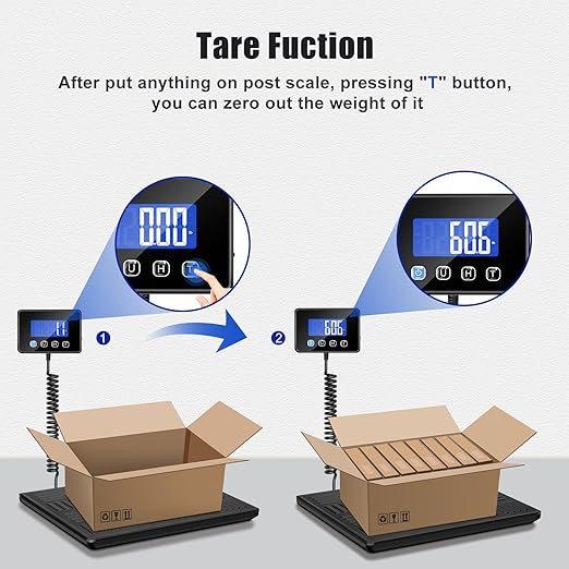 KUAIVO Shipping Scale, 660lbs Heavy Duty Digital Luggage Scale for Packages, 0.35oz High Accurate Postage Scale for Small Business, Warehouse, Home Use, Battery & Charging Cable Include