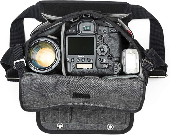 Think Tank Retrospective 10 V2.0 Canvas Shoulder Bag for Mirrorless or Standard DSLR Cameras and Photo Accessories - Black - Large