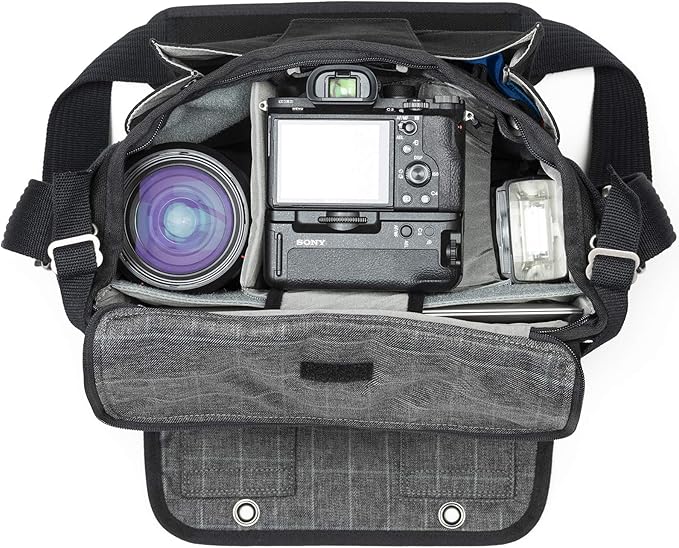 Think Tank Retrospective 20 V2.0 Canvas Shoulder Bag for Mirrorless or Standard DSLR Cameras and Photo Accessories - Black - X-Large