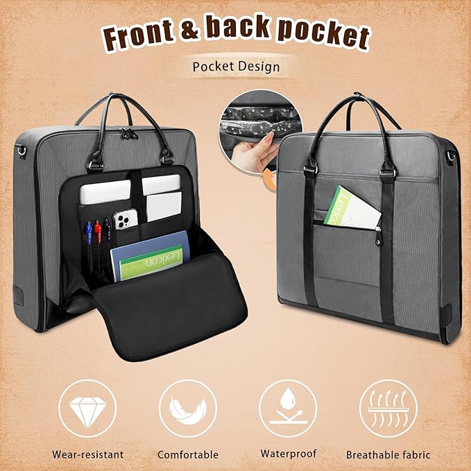 Noozion Garment Bag for Travel, Large Carry On Suit Bag for Business Up to 4 Suits, Wrinkle Free Garment Bag for Hanging Clothes with Shoulder Strap, Laptop Compartment, and Wet-Dry Pocket