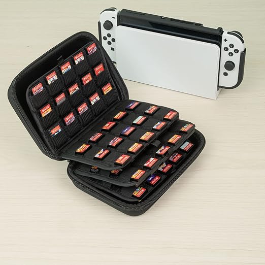 ButterFox 120 Switch Game Case for Nintendo Switch, Switch Game Card Storage Holder or SD Memory Card Case (120 Black)