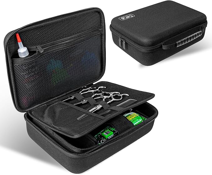 Hard Travel Case for Hair Clippers, Hair Cutting Barber Supplies Holder, Trimmer Organizer Storage Bag for Hatteker/Oneisal/Wahl 5Star/Andis Men Razor Guard Grooming Kits