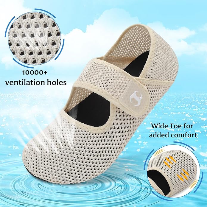 Water Shoes for Women Men Barefoot Beach Swim Aqua Socks Summer Wide Slides Sandals Quick Dry Pool River Sea Sock Shoes