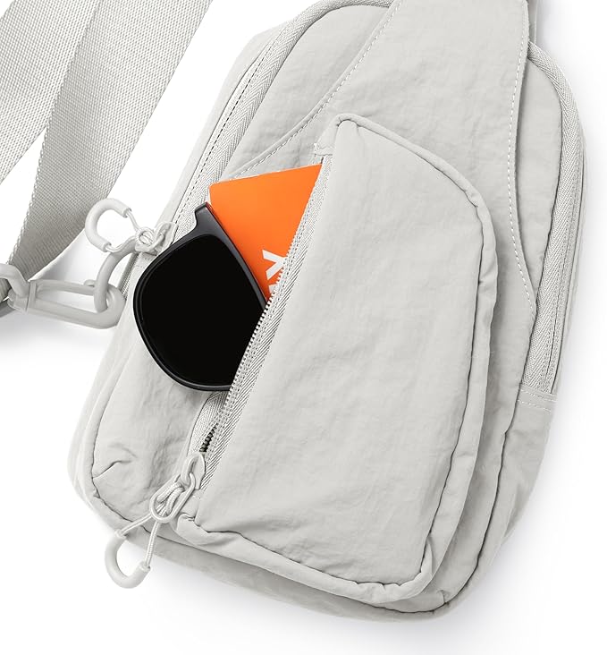 ODODOS Sling Bag with Adjustable Straps Crossbody Chest Bag Lightweight Backpack for Casual Traveling Hiking