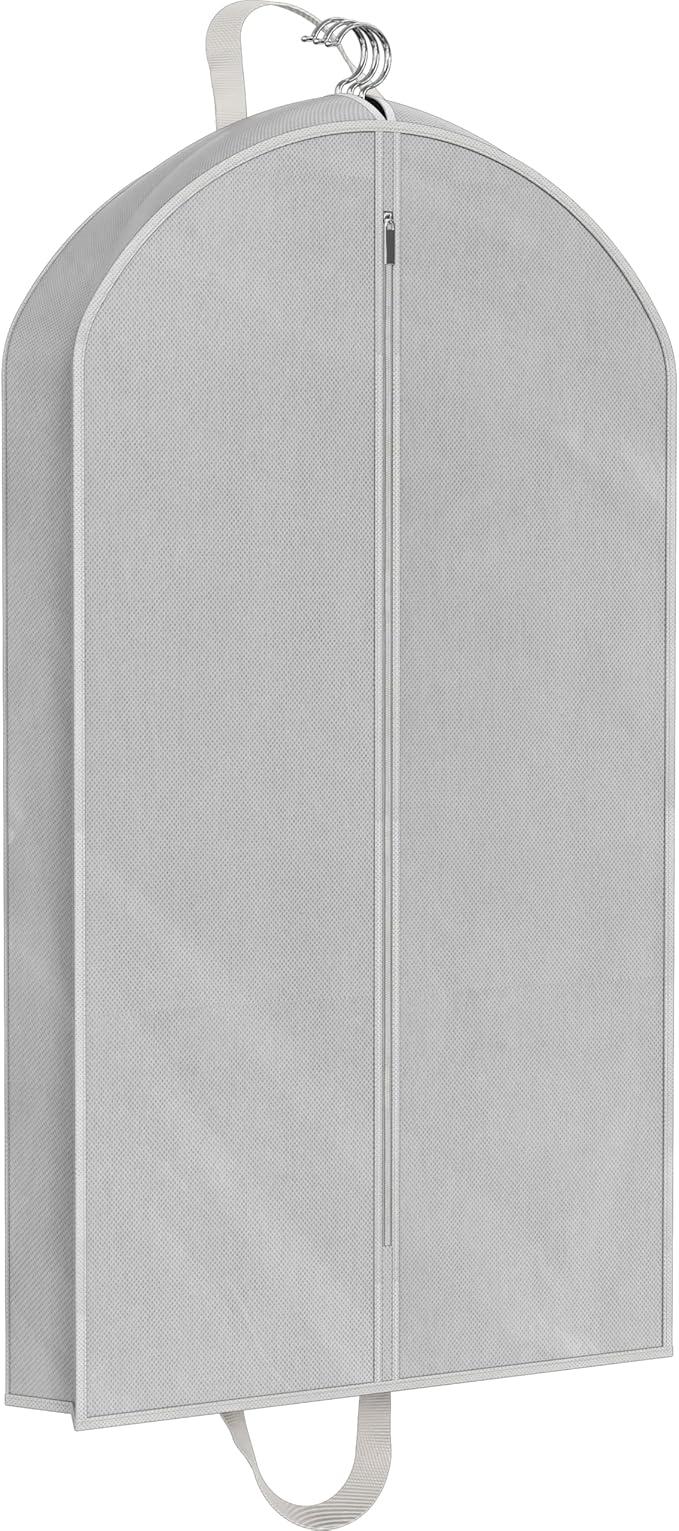 Simple Houseware 43-Inch Travel Garment Bag, Non-Woven Lightweight, Gray