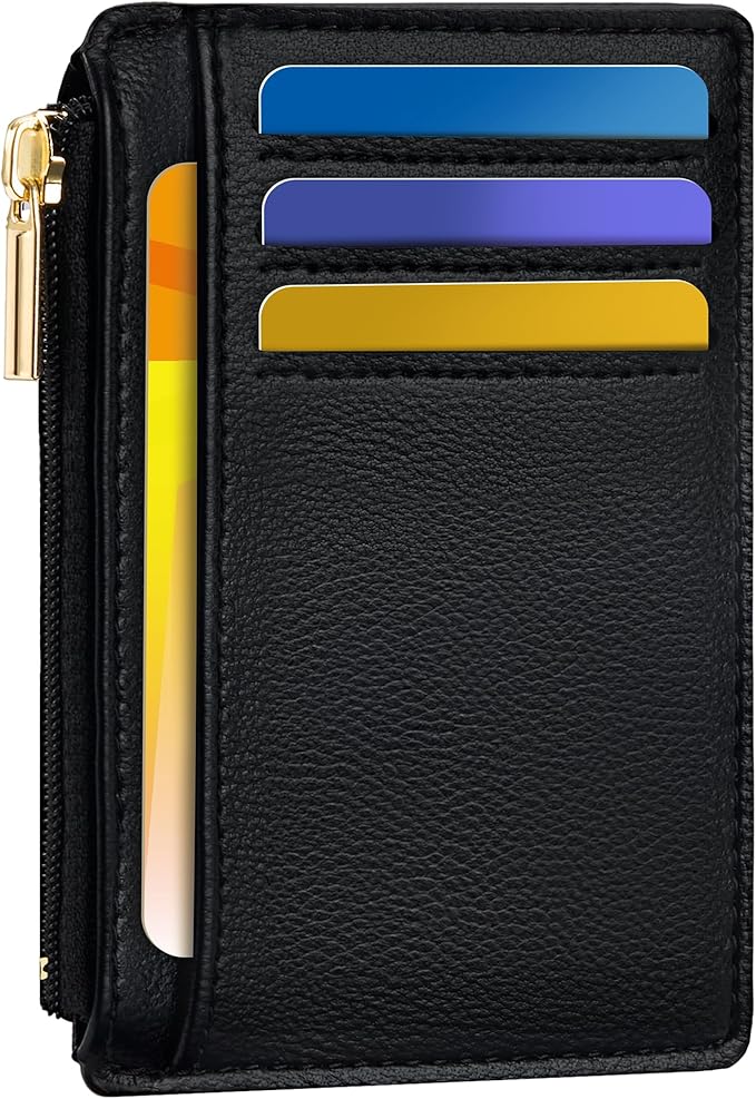 Tipmile Business Credit Card Holder for Men, Slim RFID Blocking Wallet, Small Minimalist Pocket Wallet, Mens Gift, Vintage Black