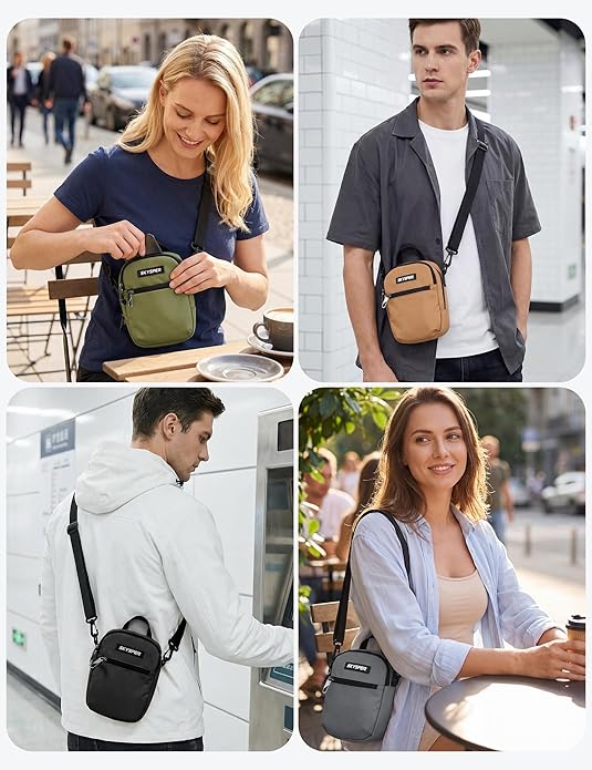 SKYSPER Small Anti Theft Crossbody Sling Bag RFID Cross Body Bag Travel Shoulder Daypack
