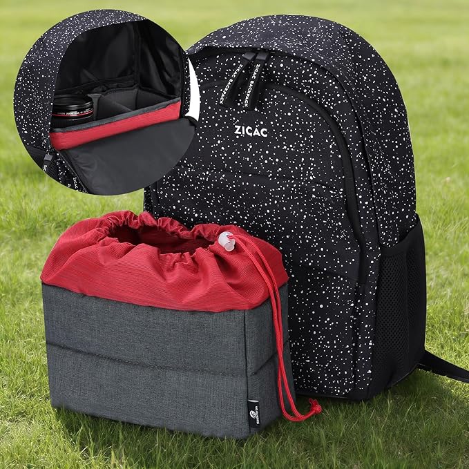 Koolertron Waterproof DSLR Camera Bag with Removable Insert, Adjustable Compartments, Fits in Camera Bags - Protective Case for DSLR/SLR Cameras & Accessories