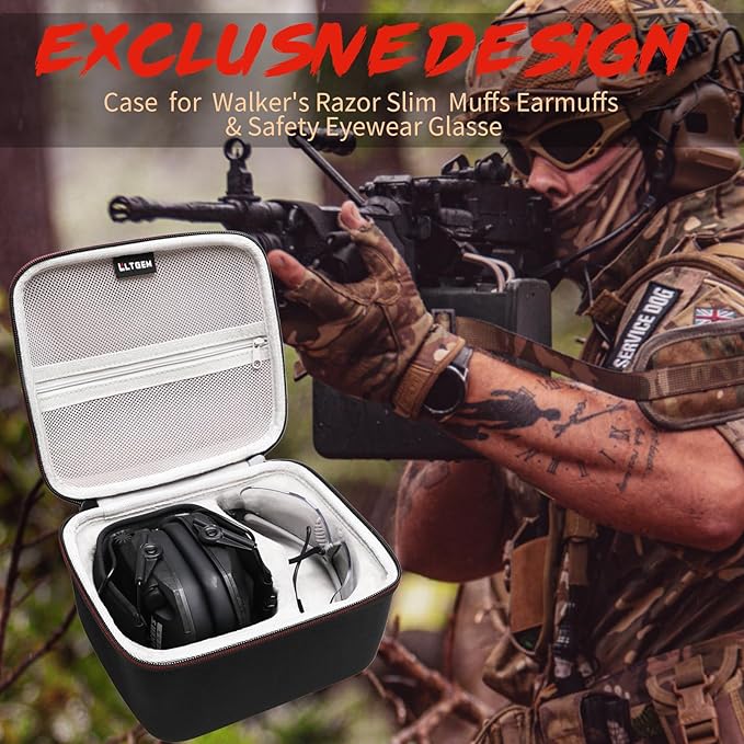 LTGEM Case for Walker's Razor Slim Ear Muffs - Hard Storage Travel Protective Carrying Bag