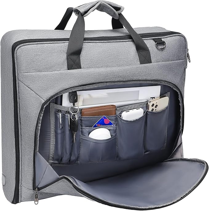 Modoker Carry On Garment Bags for Travel Hanging Clothes Suit Bag Luggage Organizer, Foldable Suit Carrier Gift for Men Women