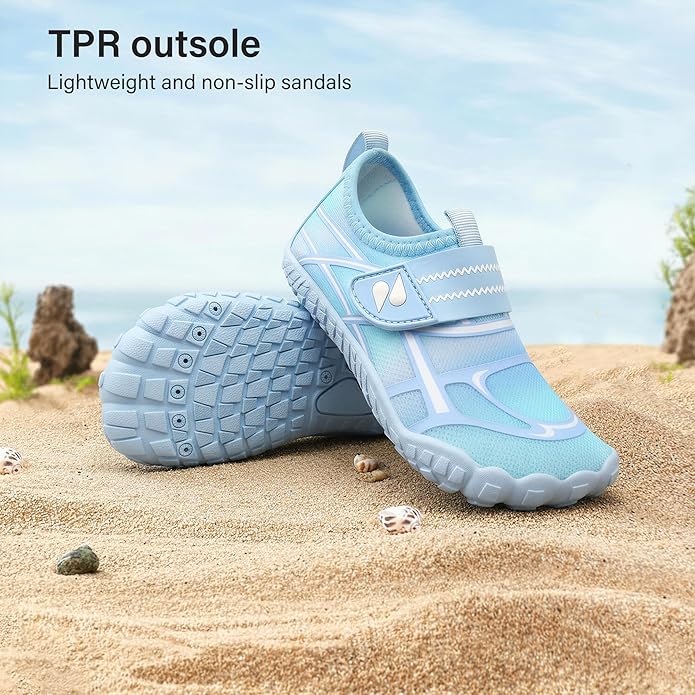 Stelle Kids Water Shoes Wide Toe Box Barefoot Quick Dry Non-Slip Aqua Shoes for Boys Girls Toddler Beach Swim Pool
