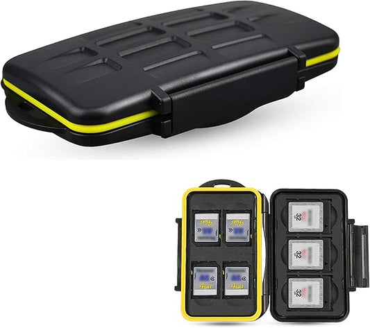 JJC Deluxe 7 Slots XQD Cfexpress Type-B SD SDXC SDHC Memory Card Case Carrying Storage Holder for 3 XQD/Cfexpress Type-B and 4 SD, Travel-Friendly Case with Water-Resistant & Shockproof Protection