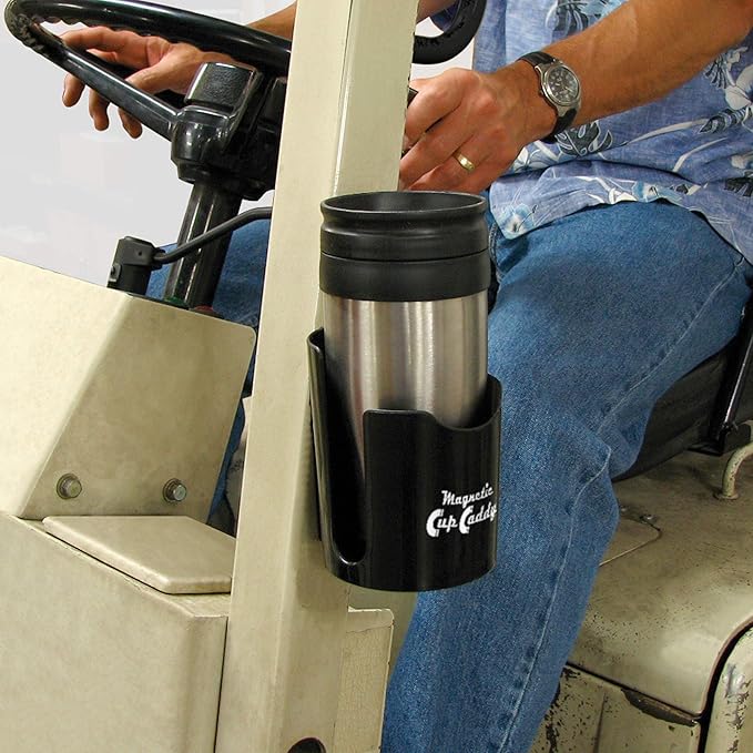 Master Magnetics Magnetic Cup Holder - Caddy for Bottles, Glasses, and Cans - Fits on Fridge, Lawnmower, Forklift, Cart, or Ladder - Heavy-Duty Magnet, (Pack of 6)