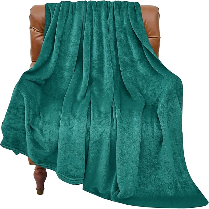 BEDELITE Fleece Blanket Emerald Green Throw Blankets for Couch & Bed, Luxury Plush Cozy Fuzzy Blanket 50x60 inches, Super Soft Warm Lightweight Throw Blanket for Travel Camping