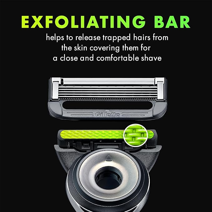 Gillette Labs Shaving Kit for Men, Storage on the Go, Includes Travel Case, 1 Handle, 3 Razor Blade Refills, and Premium Magnetic Stand